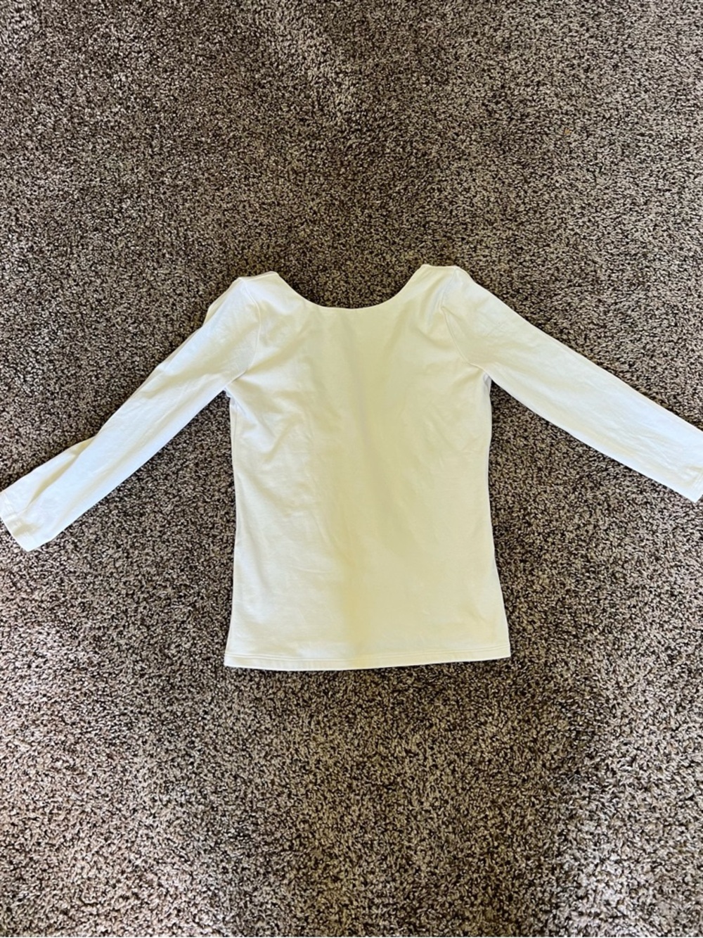Abercrombie & Fitch White Long-Sleeve Girls' Tee